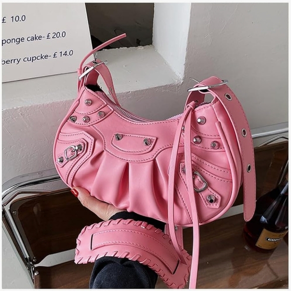 NWOT Y2K Crossbody bag Purse vegan leather Trendy shoulder bag - Picture 3 of 8